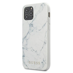 GUESS GUHCP12LPCUMAWH IPHONE 12 PRO MAX 6,7"  BIAŁY/WHITE HARDCASE MARBLE