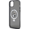 Karl Lagerfeld Ring Stand Karl&amp;Choupette MagSafe case for iPhone 14 / 15 / 13 - black