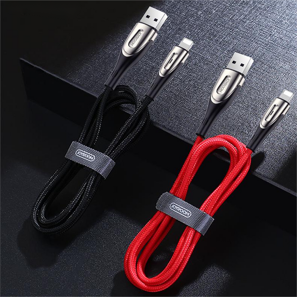 Kabel Joyroom Sharp Series S-M411 USB-A / Lightning 3A 1.2m ze wskaźnikiem ładowania - czarny