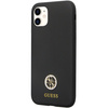 Guess GUHCN614DGPK iPhone 11 / Xr 6.1"czarny/black hardcase Silicone Logo Strass 4G