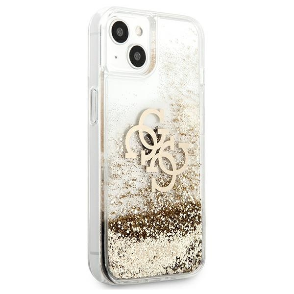 Guess GUHCP13SLG4GGO iPhone 13 mini 5,4"złoty/gold hardcase 4G Big Liquid Glitter
