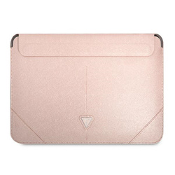 Guess Sleeve GUCS16PSATLP 16" różowy/pink Saffiano Triangle Logo