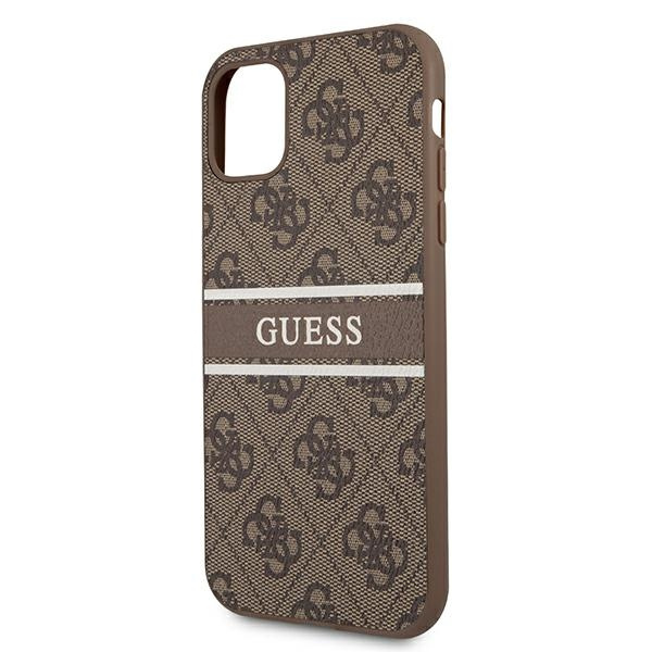 Guess GUHCN614GDBR iPhone 11 / Xr 6,1"brązowy/brown hardcase 4G Stripe