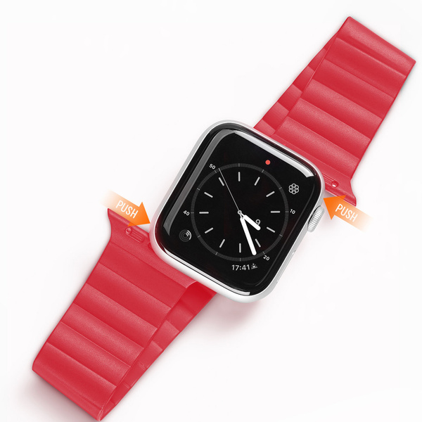 DUX DACIS MAGNETIC STRAP APPLE WATCH ULTRA BRACELET MAGNETIC BRACELET RED BAND (CHAIN VERSION)
