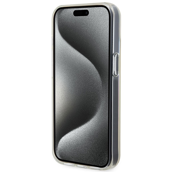 Guess GUHCP15SHDECMP iPhone 15 / 14 / 13 6.1" różowy/pink hardcase IML Faceted Mirror Disco Iridescent