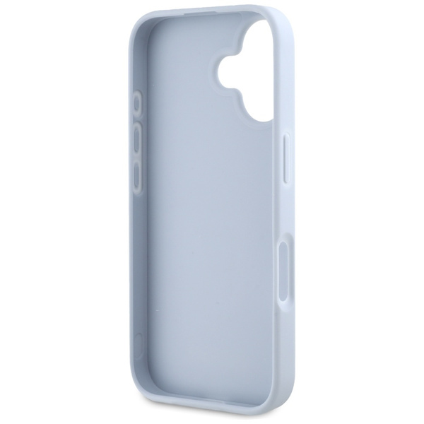 Etui Guess Grained Big 4G Logo Small     Classic Logo do iPhone 16 niebieski