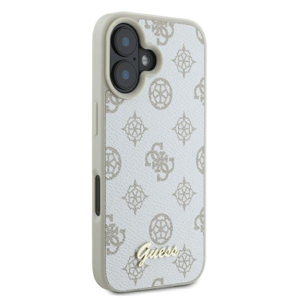 Guess GUHMP16SPGPYSH iPhone 166.1" biały/white hardcase Peony Script Logo MagSafe