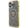 Etui Guess IML Metal Glitter 4G Circle   Triangle MagSafe do iPhone 16 Pro Max brązowy