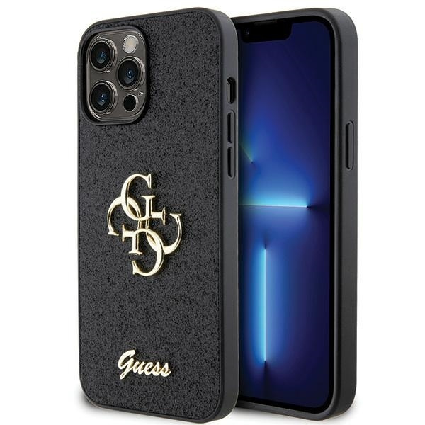 GUESS GUHCP13XHG4SGK IPHONE 13 PRO MAX 6.7 "BLACK/BLACK HARDCASE GLITTER SCRIPT BIG 4G