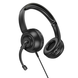 Słuchawki przewodowe nauszne Jack 3,5 mm Hoco W112 czarne