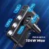 Joyroom JR-CL06 9in1 car charger 154W 5x USB-A / USB-C / 3x cigarette lighter socket PD QC PPS - black