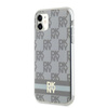 DKNY DKHMN61HCPTSE iPhone 11 / Xr6.1" beżowy/beige hardcase IML Checkered Mono Pattern & Printed Stripes MagSafe