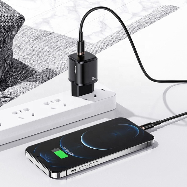 USAMS Ład. siec. 1xUSB-C T36 mini 20W(only head) PD3.0 Fast Charging czarny/black CC124TC01 (US-CC124)