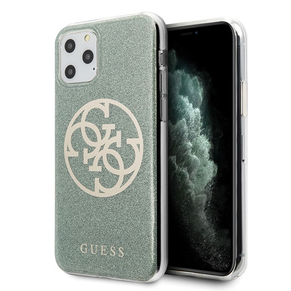Guess GUHCN65PCUGLKA iPhone 11 Pro Maxkhaki hard case 4G Circle Glitter