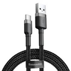 BASEUS CAFULE CABLE USB-C 3A 1M (GRAY+BLACK)
