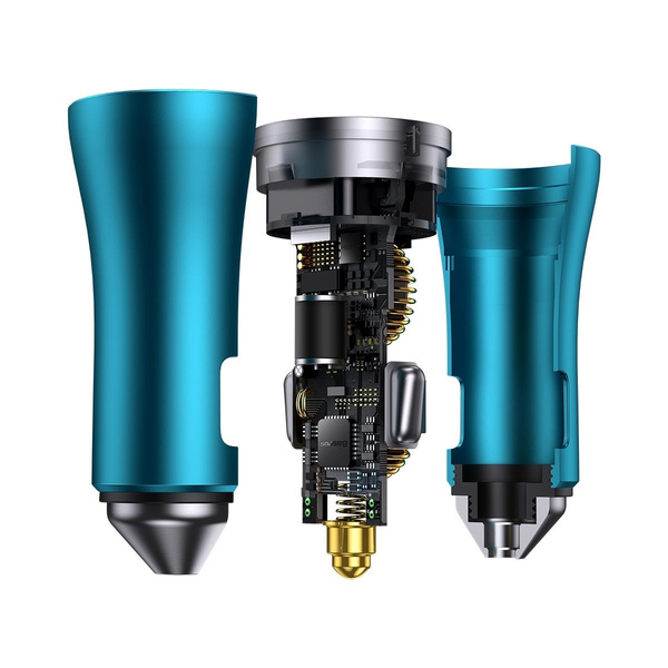 Baseus Golden Contactor Pro car charger 2x USB-C 40W blue (CGJP000003)