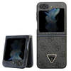 Guess GUHCZF5P4TDPK F731 Z Flip5 czarny/black hardcase Leather 4G Diamond Triangle