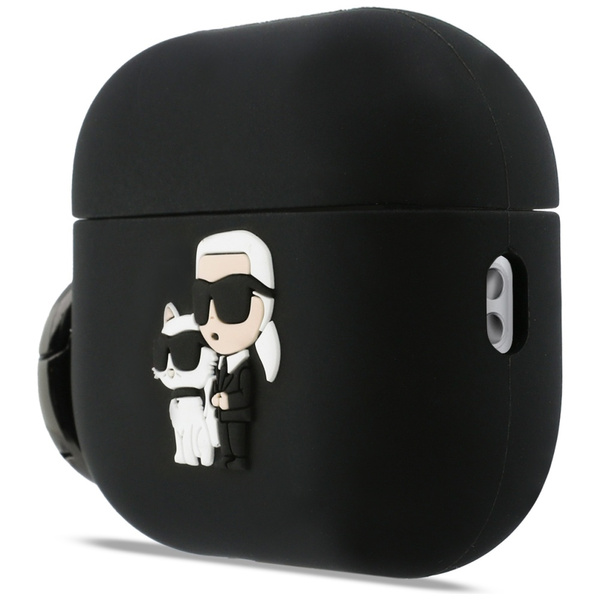 Etui Karl Lagerfeld Silicone             Karl&Chaupette Head 3D do AirPods Pro 3 czarny