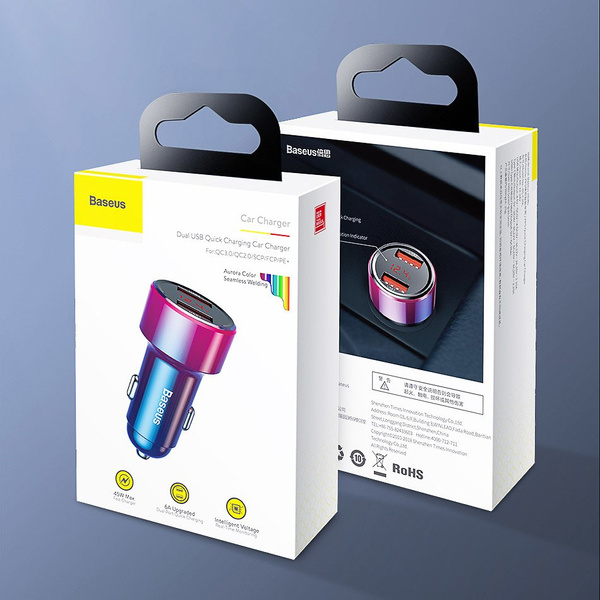 Baseus Magic Series Dual QC - Quick Charge 3.0 2x USB 45W 6A car charger black (CCMLC20A-01)