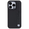BMW Leather Textured & Stripe case for iPhone 15 Pro - black