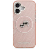 Etui Karl Lagerfeld IML Glitter Karl &   Choupette Heads Logo MagSafe do iPhone 17 różowy