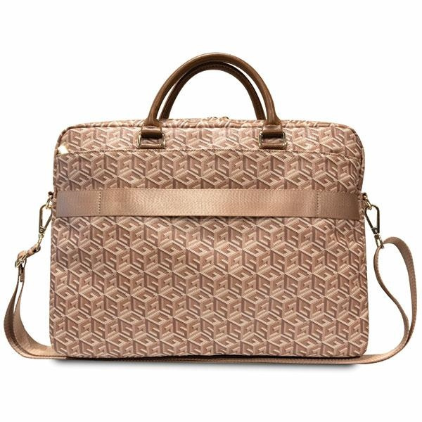 Guess Torba GUCB15HGCFSEW 16"brązowy/brown GCube Stripes
