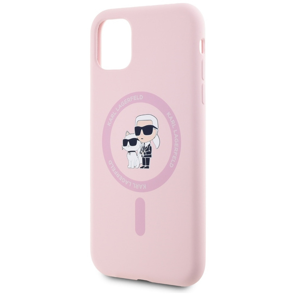 Etui Karl Lagerfeld Silicone             Karl&Choupette MagSafe do iPhone 11 różowy