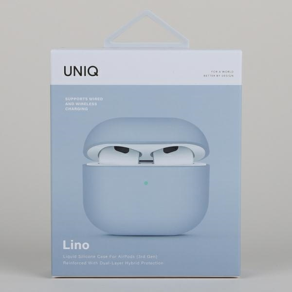 Etui Uniq Lino na AirPods 3 - błękitne