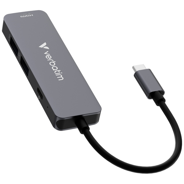 Adapter Hub Verbatim USB-C/HDMI/USB-A    3.2/USB-A 2.0 aluminiowy 32155