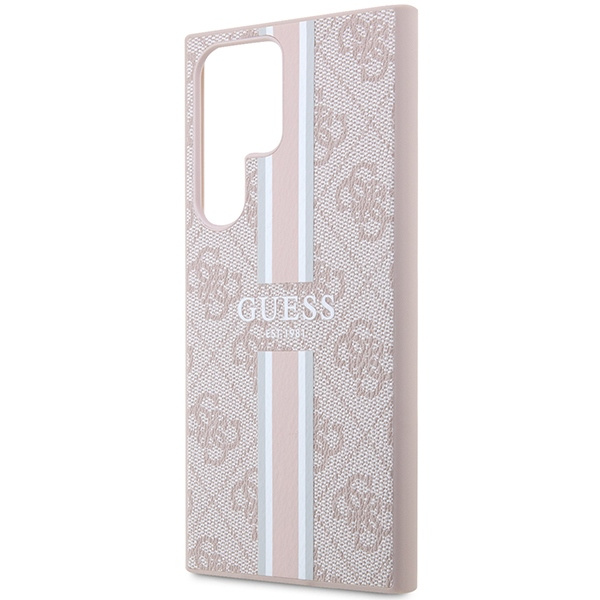 Guess GUHCS23LP4RPSP S23 Ultra S918różowy/pink hardcase 4G Printed Stripe