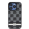 DKNY DKHCP15XPCPTSSK iPhone 15 Pro Max6.7" czarny/black hardcase Leather Checkered Mono Pattern & Printed Stripes