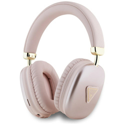 Słuchawki nauszne Guess Bluetooth 5.3 Metallic Triangle Logo różowy