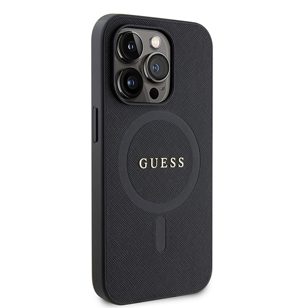 Guess GUHMP15LPSAHMCK iPhone 15 Pro 6.1"czarny/black hardcase Saffiano MagSafe