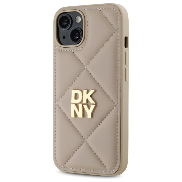 DKNY DKHCP14SPQDSLE iPhone 14 6.1"       beżowy/beige Quilted Stack Logo