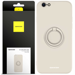 Spacecase Etui Silicone Ring iPhone 7/8/SE bone