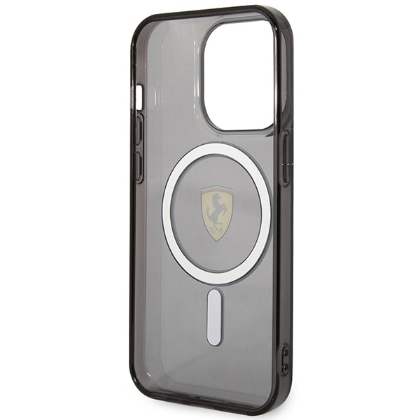 Etui Ferrari Translucent MagSafe na iPhone 14 Pro Max - czarne