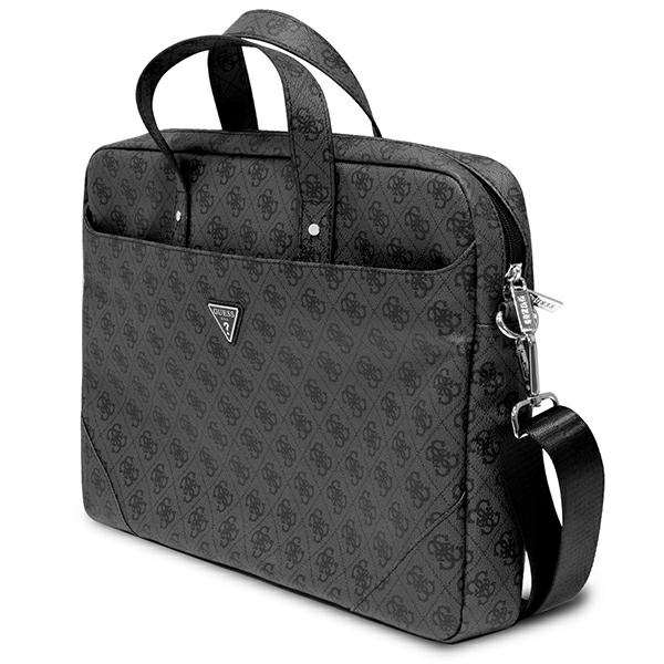 Guess Torba GUCB15P4TK 16" czarny/black Saffiano 4G Triangle Logo