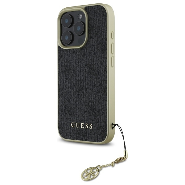 Guess GUHCP16LGF4GGR iPhone 16 Pro 6.3"  czarny/black hardcase 4G Charms Collection