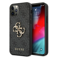 GUESS GUHCP12L4GMGGR IPHONE 12 PRO MAX 6,7" SZARY/GREY HARDCASE 4G BIG METAL LOGO