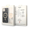 Zestaw Guess GUBPP14SH4EACSK Case+ Charger iPhone 14 / 15 / 13 6,1" czarny/black hard case 4G Print MagSafe
