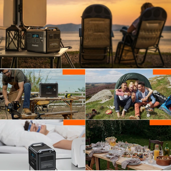 Choetech przenośna stacja zasilania LiFePO4 1997Wh 2000W powerbank czarny (BS006 Super Mini)