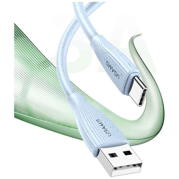 Kabel USAMS Green Series SJ714 18W 3A    USB-A do USB-C 1m różowy