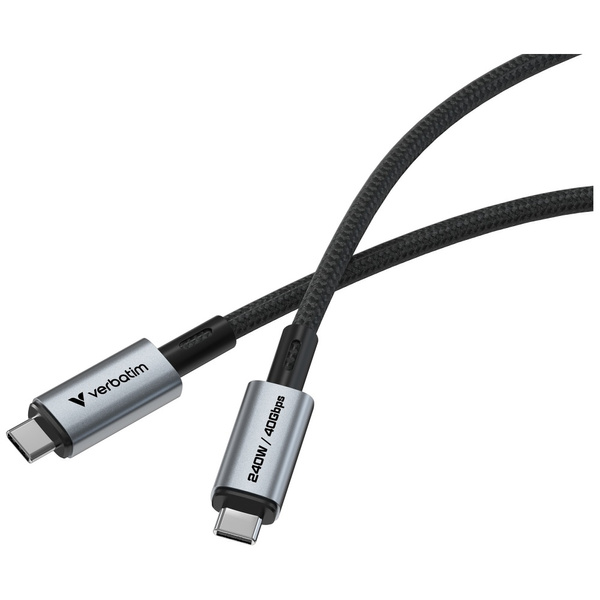 Kabel Verbatim Sync & Charge USB-C do    USB-C 240W 40Gb/s 120cm czarny 31847
