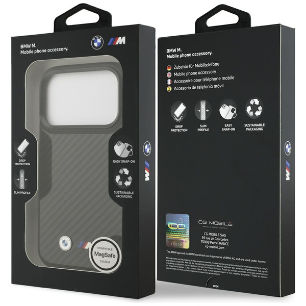Etui BMW M Kevlar Matt MagSafe do iPhone 17 Pro czarny