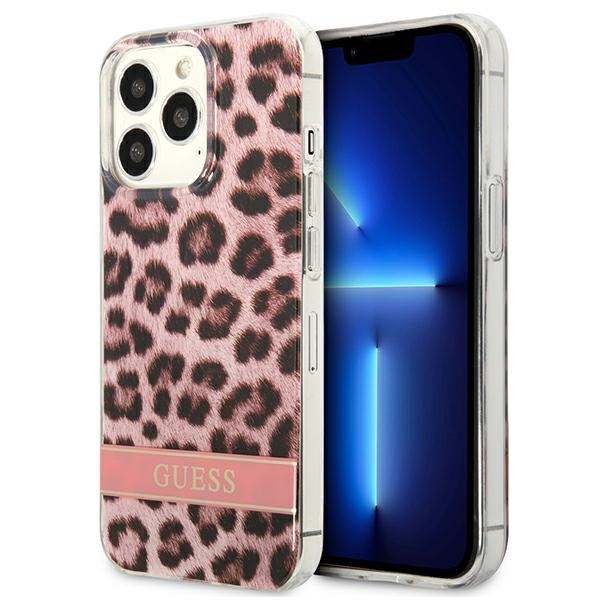 Guess GUHCP13XHSLEOP iPhone 13 Pro Max6,7" różowy/pink hardcase Leopard
