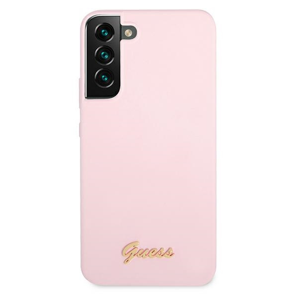 Guess GUHCS22MLSLMGLA S22+ S906lawenda/lavender hardcase Silicone Script Metal Logo