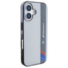 BMW BMHCP16S23HTFEG iPhone 16 6.1" szary/grey hardcase Motosport IML Vertical Stripe