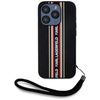 Etui Karl Lagerfeld Saffiano Athleisure  Stripes Cord do iPhone 15 Pro Max czerwony