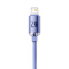 Baseus Crystal Shine Series cable USB cable for fast charging and data transfer USB Type A - Lightning 2.4A 2m purple (CAJY000105)