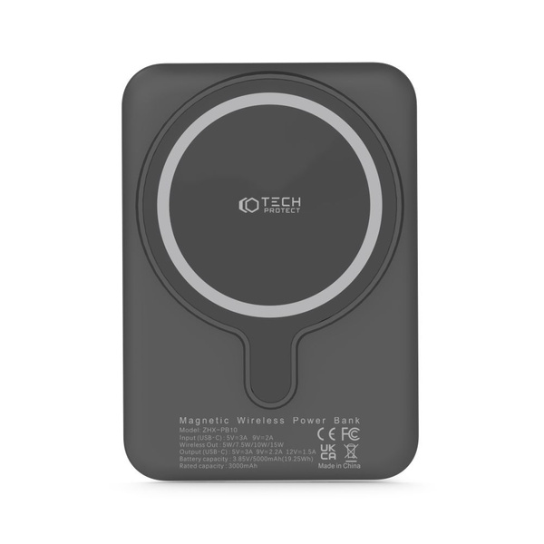 TECH-PROTECT PB10 LIFEMAG MAGSAFE POWER BANK 5000MAH BLACK
